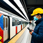 **

"A vibrant subway station featuring colorful mosaic art on the walls, professional photography, lines and patterns, architecture, perfect anatomy, appropriate attire, safe for work, well-formed hands, natural pose, high quality."

**