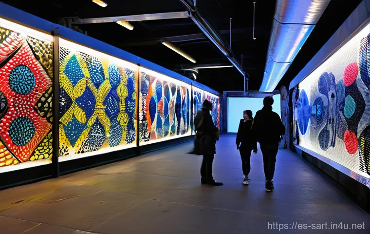 지하철 아트와 현대 미술 - **"Heartbeat of the City Below"**
    A vibrant and culturally rich metro station in a Latin America...