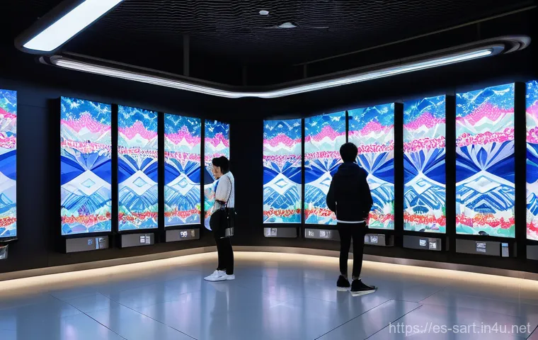 서울 지하철 아트 프로젝트 사례 - **Prompt:** A bustling Seoul subway station transformed into a vibrant, futuristic art gallery. Dyna...