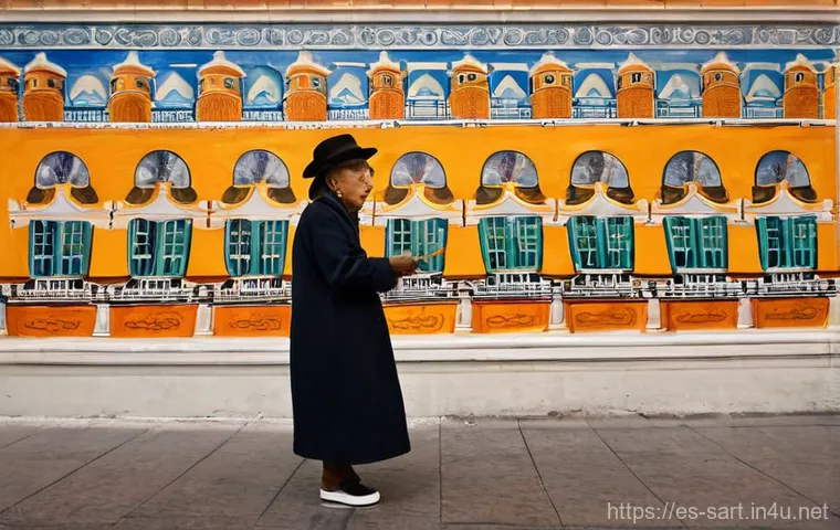 지하철 아트와 노인 참여 프로그램 - **"Conexiones que Florecen" - Intergenerational Art Workshop**
    A heartwarming and lively scene i...